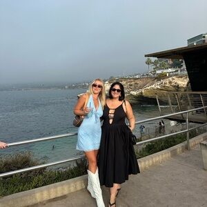 Light Blue Halter Mini Dress